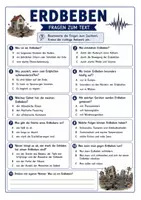 Vorschau - Arbeitsblätter - Das Erdbeben - Sachtext mit Fragen, Lesespur und Ausmalbild Klasse 3-4 - Seite 2