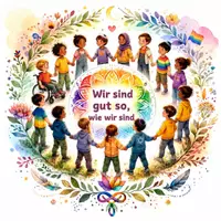 Vorschau - Mal- und Bastelvorlagen - Mandala und Infoblatt zu Freundschaft, Diversität und Wertschätzung. - Deckblatt