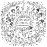 Vorschau - Mal- und Bastelvorlagen - Mandala und Infoblatt zu Freundschaft, Diversität und Wertschätzung. - Seite 1