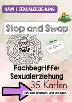 Vorschau - Spiele - Sexualerziehung: Stop and Swap Fachbegriffe - Deckblatt