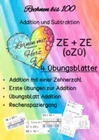 Vorschau - Arbeitsblätter - Addition mit zweistelligen Zahlen - ohne Zehnerübergang - Deckblatt