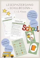 Vorschau - Arbeitsblätter - Lesespaziergang 1./2. Klasse : Back to school - Deckblatt