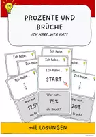 Vorschau - Spiele - Brüche und Prozente - Ich habe wer hat - Deckblatt