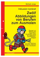 Vorschau - Mal- und Bastelvorlagen - Inklusion konkret - Berufe zum Ausmalen - Deckblatt