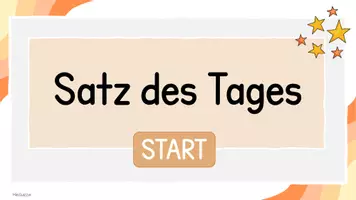 Vorschau - Präsentationen/Tafelbilder - Materialpaket Satz des Tages interaktiv Kl. 4 mit Selbstkontrolle - Seite 1