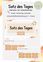 Vorschau - Präsentationen/Tafelbilder - Satz des Tages Kl. 4 interaktiv inkl. Lösung Nr. 3 - Deckblatt