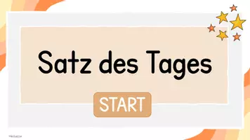 Vorschau - Präsentationen/Tafelbilder - Satz des Tages Kl. 4 interaktiv inkl. Lösung Nr. 10 - Seite 1