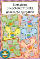 Vorschau - Spiele - Einmaleins Bingo-Brettspiel gemischte Aufgaben - Deckblatt
