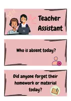 Vorschau - Mal- und Bastelvorlagen - Teacher Assistant – Speaking Fan for the Classroom - Seite 1