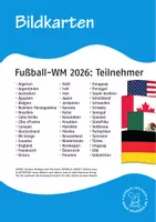 Vorschau - Arbeitsblätter - Fußball WM 2026 - Bildkarten der Teilnehmerländer - Deckblatt