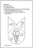 Vorschau - Mal- und Bastelvorlagen - Sommer Lesezeichen Ecke Eis - Seite 2