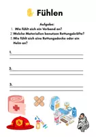 Vorschau - Stundenentwürfe - Sinnesübungen mit Rettungsberufen – Arbeitsheft für Grundschulkinder | Spielerisches Lernen mit allen Sinnen - Seite 2