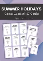 Vorschau - Spiele - End of year - Summer Holidays - Game Guess it (Erklärspiel ab Klasse 8) - Deckblatt