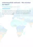 Vorschau - Unterrichtsreihen - Lebensqualität weltweit – Interaktive Geographie-Unterrichtsreihe Sek I & II - Deckblatt