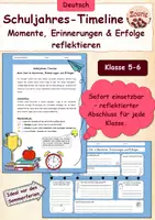 Vorschau - Arbeitsblätter - Schuljahres-Rückblick: Reflexion für Klasse 5-6 - Deckblatt