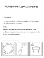 Vorschau - Arbeitsblätter - ☀️Lesespaziergang "Sommer" Wohnzimmer homeschooling - Seite 1