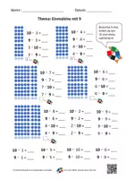 Vorschau - Arbeitsblätter - Einmaleins (1x1) mit 9 (mit Lernvideolink) - Deckblatt