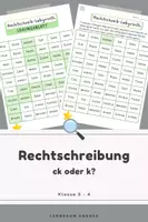 Vorschau - Arbeitsblätter - Rechtschreib-Labyrinth ck oder k | Deutsch 3.-4. Klasse | Rechtschreibung - Deckblatt