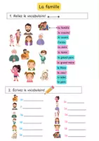 Vorschau - Arbeitsblätter - Materialpaket La famille - Deckblatt