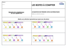 Aperçu - Apprentissages en autonomie - fiche de suivi Boite à compter ajout d'élément jusqu'6 - Page de couverture