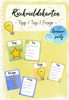 Vorschau - Präsentationen/Tafelbilder - Rückmeldekarten: Tipp/Top/Frage - Deckblatt