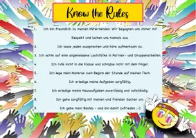 Vorschau - Poster - Klassenregeln - Deckblatt