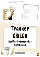 Vista previa - Para docentes: organización, planificación y formación - Planificador / Tracker Selectividad - Griego - Portada
