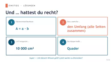 Vorschau - Präsentationen/Tafelbilder - Flaecheninhalt und Volumen 7a - Seite 2
