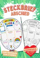 Vorschau - Arbeitsblätter - Ballon Steckbrief Klasse 4 Abschluss - Deckblatt
