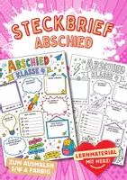 Vorschau - Mal- und Bastelvorlagen - Klasse 4 Steckbrief Abschied - Deckblatt