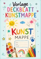 Vorschau - Mal- und Bastelvorlagen - Vorlage Deckblatt Kunst Mappe/Portfolio - Deckblatt
