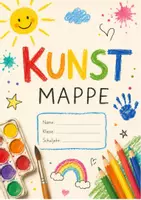 Vorschau - Mal- und Bastelvorlagen - Vorlage Deckblatt Kunst Mappe/Portfolio - Seite 1
