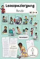 Vorschau - Arbeitsblätter - Berufe Lesespaziergang Klasse 3 + 4 - Deckblatt
