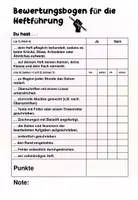Vorschau - Lehrpläne/Lehrermaterial - Bewertungsraster Heftführung - Seite 1