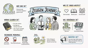 Vorschau - Arbeitsblätter - Lernposter + AB mit Fragen zum Thema "Zeugen Jehovas" + Lösungsblatt + Mindmap + Infografiken - Seite 3