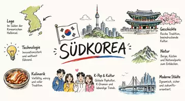 Vorschau - Arbeitsblätter - Arbeitsblätter zum Thema "Südkorea" + Lösung & MP3 + Mindmap + Infografik - Seite 1