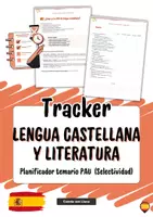 Vista previa - Unidades / Secuencias / Situaciones de Aprendizaje - Planificador / Tracker Selectividad - Castellano - Portada