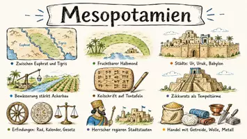Vorschau - Arbeitsblätter - Lernposter + Arbeitsblätter zum Thema "Mesopotamien" + Lösung & MP3 + Mindmap + Infografik - Seite 2