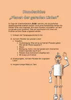 Vorschau - Text - "Planet der geraden Linien" Stundenidee und Fantasiereise - Seite 1