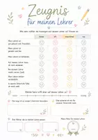 Vorschau - Arbeitsblätter - Zeugnis für Lehrer | Schülerfeedback für Lehrer | Feedback Schüler 2.-4. Klasse | Lehrerzeugnis Schuljahresende - Seite 2