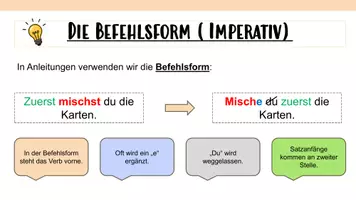Vorschau - Arbeitsblätter - Vorgangsbeschreibung Deutsch: Befehlsform (Imperativ) / Satzanfänge mit Zaubertrick & Mitmachtrick - Seite 3