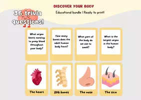 Vista previa - Juegos / Gamificación - Libro y pack de actividades y juegos montessori para aprender vocabulario de las partes del cuerpo en Inglés - página 1