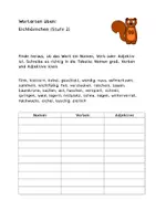 Vorschau - Arbeitsblätter - Wortarten Eichhörnchen - Nomen, Verben, Adjektive üben - Seite 1