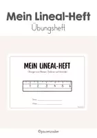 Vorschau - Arbeitsblätter - Mein Lineal-Heft - Übungen zum Umgang mit dem Lineal - Seite 1