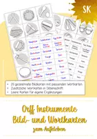Vorschau - Stationenlernen - Orff-Instrumente Klebekärtchen (Hefteintrag Musik) - Deckblatt