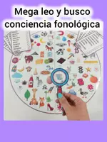 Vista previa - Hojas de trabajo - Mega leo y busco de conciencia fonológica - Portada