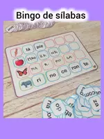 Vista previa - Hojas de trabajo - Bingo de sílabas - Portada