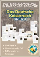Vorschau - Arbeitsblätter - Deutsches Kaiserreich - in einfacher Sprache - Deckblatt