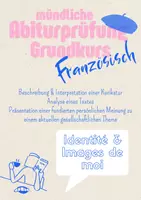 Vorschau - Test - Mündliche Abiturprüfung Grundkurs Sachsen: Identité / Images de moi - Deckblatt