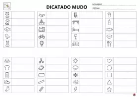 Vista previa - Hojas de trabajo - DICTADO MUDO_VERSIÓN 2_LECTOESCRITURA - página 1